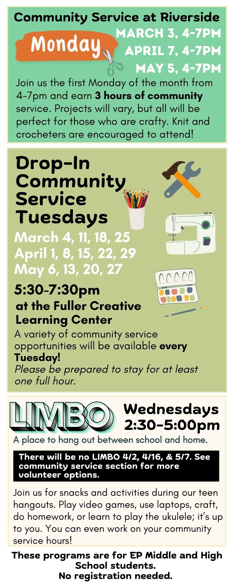 Drop in flyer