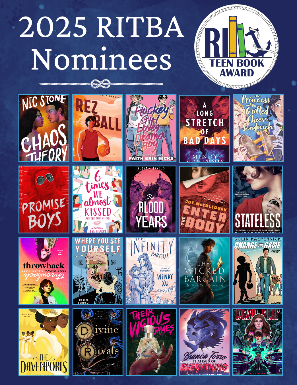 RI Teen book nominees pic